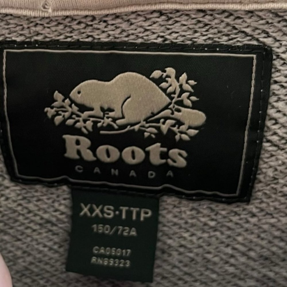 Roots Zip Up Hoodie XS Gray Salt Pepper Canada - Picture 11 of 13